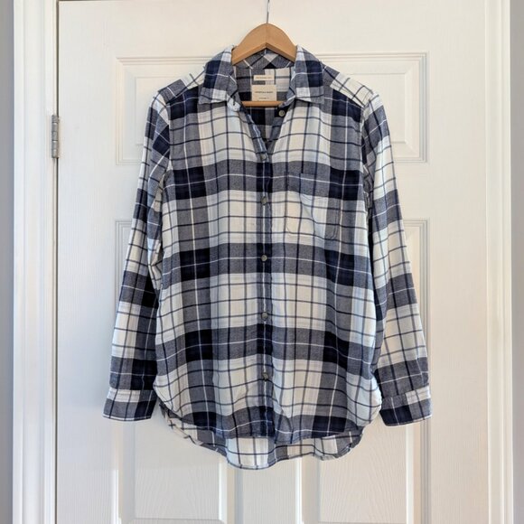 American Eagle Ahh-mazingly soft plaid shirt navy size medium - Picture 3 of 16